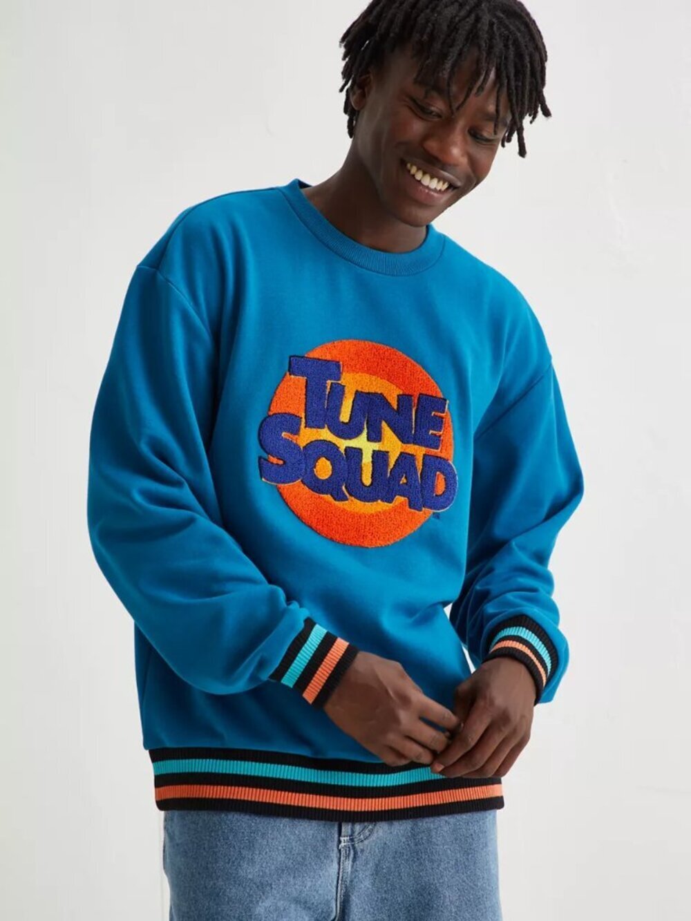 Dumbgood X Space Jam Tune Squad Turquois Crew Neck Sweater Sz S
